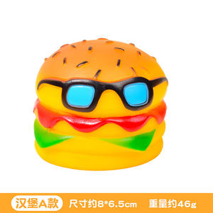 Suono che fa realistico Hamburger cucciolo di Hamburger cane da addestramento <span class=keywords><strong>Cheeseburger</strong></span> giocattoli da masticare - Product Image 5