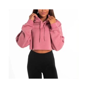 Sweat à capuche court à la taille côtelée pour un usage quotidien Sweat à capuche en polaire douce pour l'hiver - Product Image 3