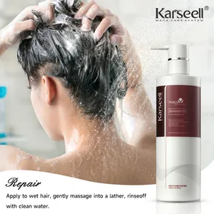 Karseell Maca Essência Hidratante e Reparação Suave Refrogerador Shampoo para Salão de beleza Shampoo Casa