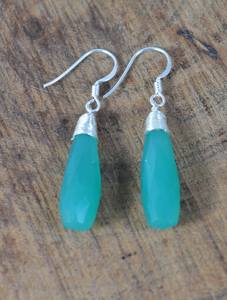 <b>Green</b> Jade 925 Sterling Silver Drop <b>Earrings</b> Handmade Gemstone Jewelry Women Fashion Dangle Gift - Product Image 2