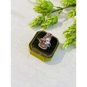 Bague en argent sterling style sud-ouest avec cheval sauvage, taille 10.75, pierre naturelle, coupe poire ovale, style bohème, pour usage quotidien - Product Image 3