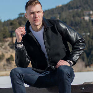 Fabricants de vestes OEM Letterman Varsity Vente en gros d'appliques brodées personnalisées Vintage Winter Baseball Front de haute qualité - Product Image 3