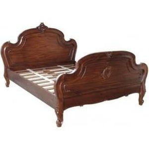 Cama Queen Anne Style de madera tallada - Product Image 1
