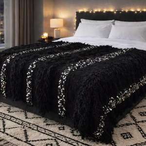 Manta Marroquí Hecha a Mano, Auténtica, Artesanal, Diseño Tribal, Suave, Tejida, Decoración para el Hogar, Regalo - Product Image 1