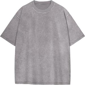 T-shirt délavé à l'acide pour hommes en gros 100% coton t-shirt coupe ample streetwear fabrication de vêtements t-shirt coupe boxe pour hommes pour hommes - Product Image 1