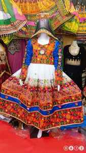 2023 Real Afghan Kuchi seda bordada señoras vestido XXL traje de gasa con logotipo personalizado Salwar Kameez - Product Image 5