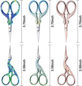 Ciseaux à sourcils professionnels et coupe-ruban à double paupière coupe-faux cils durables avec pointe pointue - Product Image 5