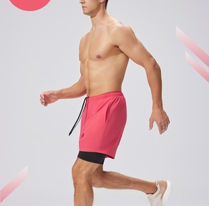 Pantalones cortos 2 en 1 con estilo para hombre, pantalones cortos deportivos de secado rápido de alta elasticidad, longitud media, pantalones cortos personalizados para correr, envío DDP - Product Image 4