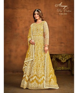 ชุด Kurta คอลเล็คชั่นคอลเลกชั่นคอลเลกชั่นผ้าไหมสีเทาสำหรับผู้หญิงอินเดียสไตล์แฟนซีราคาขายส่ง - Product Image 6