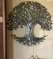 Árbol de la vida, decoración de pared de Metal para jardín