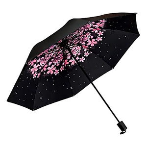 Sombrilla Floral con Protección UV y contra la Lluvia, Diseño de Tela Colorida - Colores Surtidos - Product Image 1