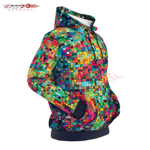 Sweat à capuche Streetwear Basics pour hommes à la mode Tissu polyester/coton durable avec impression par sublimation graphique complète - Product Image 3