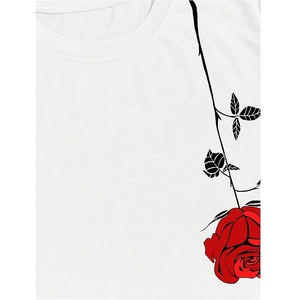 Export quality OEM service <b>men's</b> 100% cotton short sleeve round neck shoulder slope neck tape printed comfortable t-<b>shirt</b> - Product Image 4