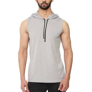 Sweat à capuche de gymnastique sans manches pour hommes pour l'entraînement-Sweat à capuche de musculation avec tissu respirant, idéal pour l'entraînement en plein air - Product Image 5