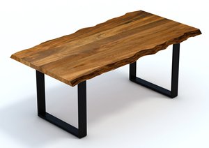 Mesa de comedor con borde vivo convertible de madera maciza moderna para uso doméstico o de hotel para oficina en casa o sala de estar - Product Image 5