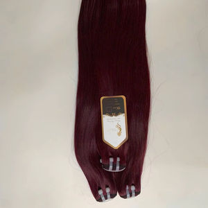 Venta al por mayor de alta calidad de la fuente de hueso virgen recto Remy extensiones de cabello humano teñido trenzado paquetes de trama - Product Image 4