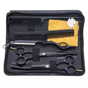 Tijeras negras para cortar el pelo, de acero inoxidable, 60 y 6 pulgadas, para peluquero - Product Image 3