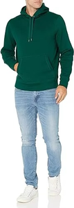 Sudadera con capucha verde oscuro para hombre Sudadera con capucha de lana de mezcla de algodón informal con bolsillo - Product Image 2