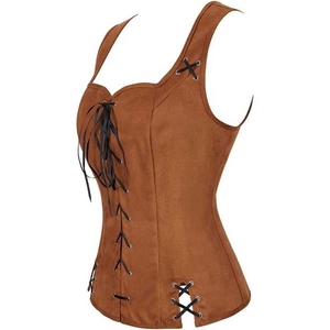 Scarlet Flame Corset Bustier Top Bold Red Satin con cierre de cremallera y diseño Sexy Statement Clubwear - Product Image 2