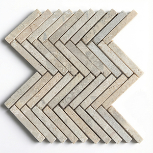 Parquet de Mármol Arrow Cream de 1.5cm, Zeolite Factory MS021, Indonesia - Product Image 1