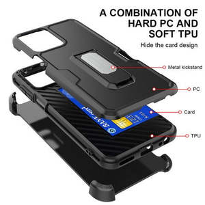 เคส iPhone 15 Pro Max 6.7 นิ้ว แบบมีขาตั้งพร้อมช่องใส่บัตร สีดำ - Product Image 3
