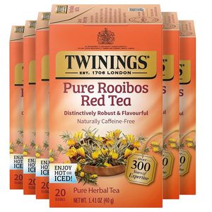 Té de Rooibos Rojo Puro Twinings en Bolsitas Individuales, 20 Unidades (Paquete de 6) 120 Bolsitas de Té - Product Image 1