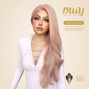 วิกผมสังเคราะห์แบบไม่ต้องใช้กาว Nora-DWY สีชมพูอ่อนไฮไลท์ 136 ฟิลเตอร์ ลูกไม้แบบโปร่งใส ไม่มีลูกไม้สีตัดกัน - Product Image 2