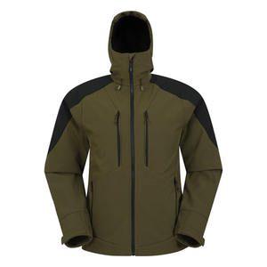Veste d'hiver en nylon à coque souple, design OEM personnalisé, coupe-vent, résistante à l'eau, veste de randonnée pour hommes - Product Image 3