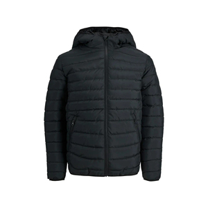 Veste matelassée bleue sur mesure pour homme la plus demandée en 2024, col montant, style streetwear pour l'hiver, disponible en gros à prix raisonnable - Product Image 1