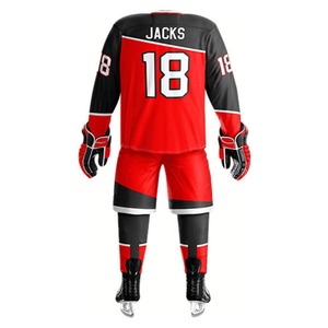 Ensembles d'uniformes d'entraînement de Hockey sur glace unisexe de haute qualité professionnels vêtements de sport sur mesure 100% Polyester - Product Image 2