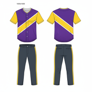 Uniforme de Béisbol Personalizado, Ropa de Equipo al por Mayor, Sublimación con Logotipo Personalizado, 100% Poliéster, Secado Rápido, Cuello en V, Unisex para Adultos, Ligero - Product Image 5