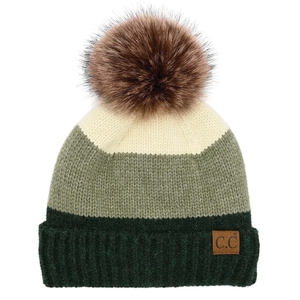 หมวกบีนนี่สีสันแบบกำหนดเองพร้อมป้ายโลโก้ปอมปอม หมวกบีนนี่ลายทางสำหรับผู้ใหญ่ หมวกฤดูหนาวที่อบอุ่น ขายส่งจากโรงงานเวียดนาม - Product Image 2