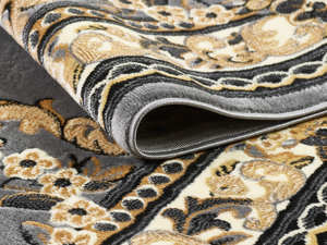 Alfombra turca de lujo hecha a máquina, de polipropileno BCF, color gris oscuro, premium, para sala de estar, del fabricante de Gaziantep. - Product Image 2