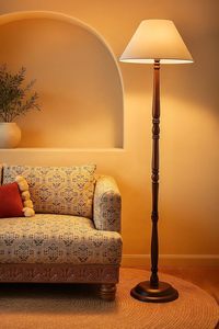 Lampe sur pied en bois nautique antique, réglable, marron, lampe sur pied classique, décoration de salon, vente en gros - Product Image 5