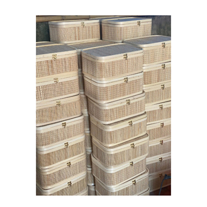 Caja de Regalo Artesanal de Bambú Duradera con Tejido Hexagonal Único para Alimentos Secos Orgánicos y Decoración Navideña - Product Image 5