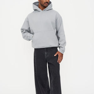 2025 Streetwear mode hommes Boxy Fit sweats à capuche surdimensionnés coton poids lourd épais Boxy sweats à capuche pour hommes - Product Image 2