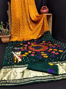 Nouveau Saree en soie douce Lagdi Patta avec chemisier fantaisie Pièces Pure Gajji par Lagdi Indian & Pakistani Clothing - Product Image 2