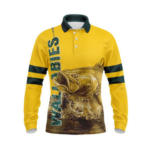 Vente en gros 100% polyester fabriqué en usine nouveau style maillots de pêche par sublimation imperméable coupe-vent vente chaude vêtements de pêche - Product Image 5