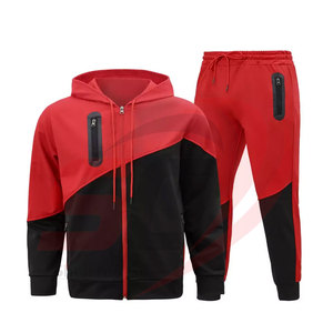 Nouveaux survêtements de jogging en polyester de qualité supérieure pour hommes, coupe slim, doublure polaire, couleur unie, collection hiver 2023, personnalisables avec logo, vente en gros - Product Image 4