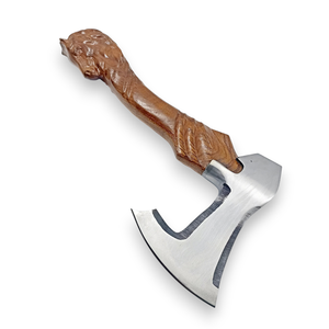 Hache de bûcheron nordique industrielle en acier à haute teneur en carbone, hache pour le travail du bois, fourreau en cuir, OEM/ODM, hache artisanale personnalisée - Product Image 1