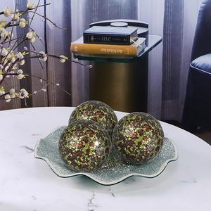Boules de verre arc-en-ciel sphère boule décorative peinte à la main pour la décoration intérieure-centre de table pour salon chambre ou bureau - Product Image 4