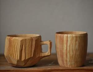 Taza de madera hecha a mano de estilo nórdico, taza portátil de madera Natural para café, té y leche, diseño clásico para acampar, regalos de negocios - Product Image 3