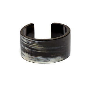 Sky Blue Eco-Friendly Buffalo Horn Lacquered Handmade Polished Wide Open Cuff Bangle <b>Love</b> <b>Bracelet</b> Modern Fashion Statement - Product Image 2