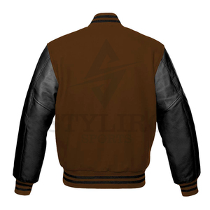 Logo personnalisé Laine Chenille Broderie Baseball Letterman Vestes Hommes Vintage Blanc En Cuir Manches Varsity Veste - Product Image 6