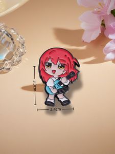 Broche chic inspirée <span class=keywords><strong>de</strong></span> l'anime <span class=keywords><strong>Manga</strong></span> Bocchi, en forme <span class=keywords><strong>de</strong></span> guitare rock, mignonne, pour filles, badge <span class=keywords><strong>de</strong></span> revers, épingles en émail sur le thème musical, souvenirs, technique <span class=keywords><strong>de</strong></span> moulage - Product Image 4