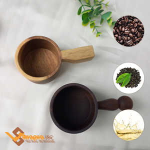 Customizable Acacia <b>Wooden</b> Coffee Spoons Mini <b>Wooden</b> Coffee or Tea Scoops for Containers and Jars Custom Logo Size Vitrapro - Product Image 3