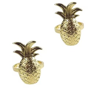 Casted Pineapple Elegant <b>Napkin</b> <b>Rings</b> Decorative Dinnerware Fancy <b>Napkin</b> Tissue <b>Rings</b> - Product Image 1