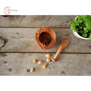 Nouveau manuel remis broyeur de cuisine en bois mortier et pilon pour écraser l'ail gingembre naturel décoratif ustensiles de cuisine outil pour la maison - Product Image 2