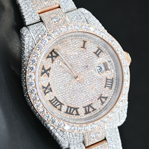 Montre mécanique en acier inoxydable pour homme, design tendance, grand cadran, diamants personnalisés, VVS, cultivés en laboratoire, glacée, hip-hop - Product Image 5