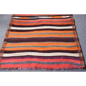 Handmade Traditional Orange Red 3.1x7.6ft Turkish <b>Rug</b> Large Area Abstract Pattern Rectangle <b>Rugs</b> for Bedroom Hallway <b>Bedside</b> Use - Product Image 4